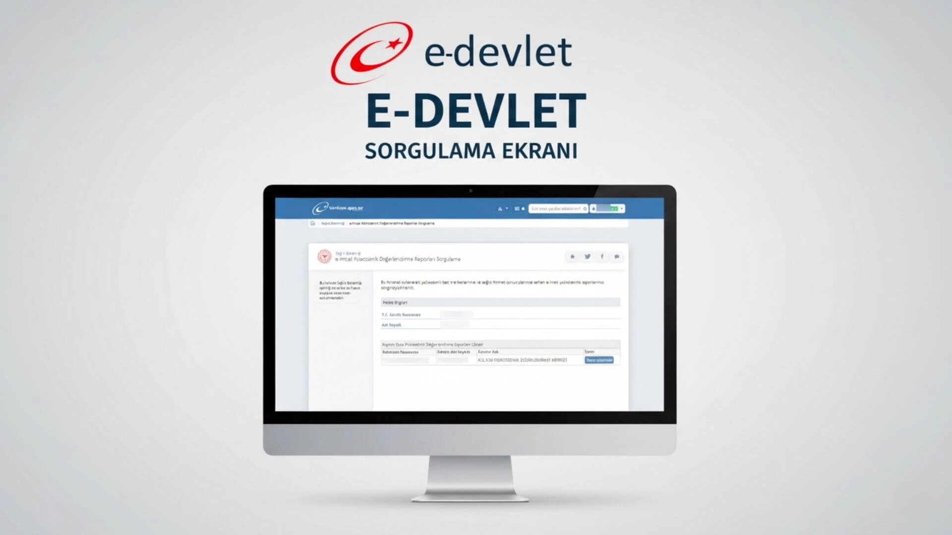 E-Devlet logosu veya raporun e-Devlet ekranındaki bir bölümünün ekran görüntüsü.